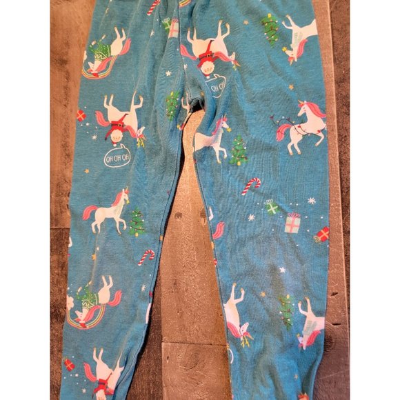 Carter's blue youth pants santa unicorn candy cane xmas tree presents - Picture 2 of 4